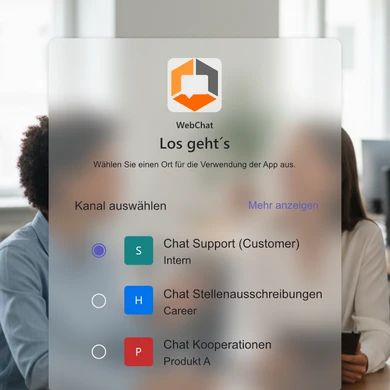 WebChat - Kanal hinzufügen WebChat - Kanal hinzufügen
