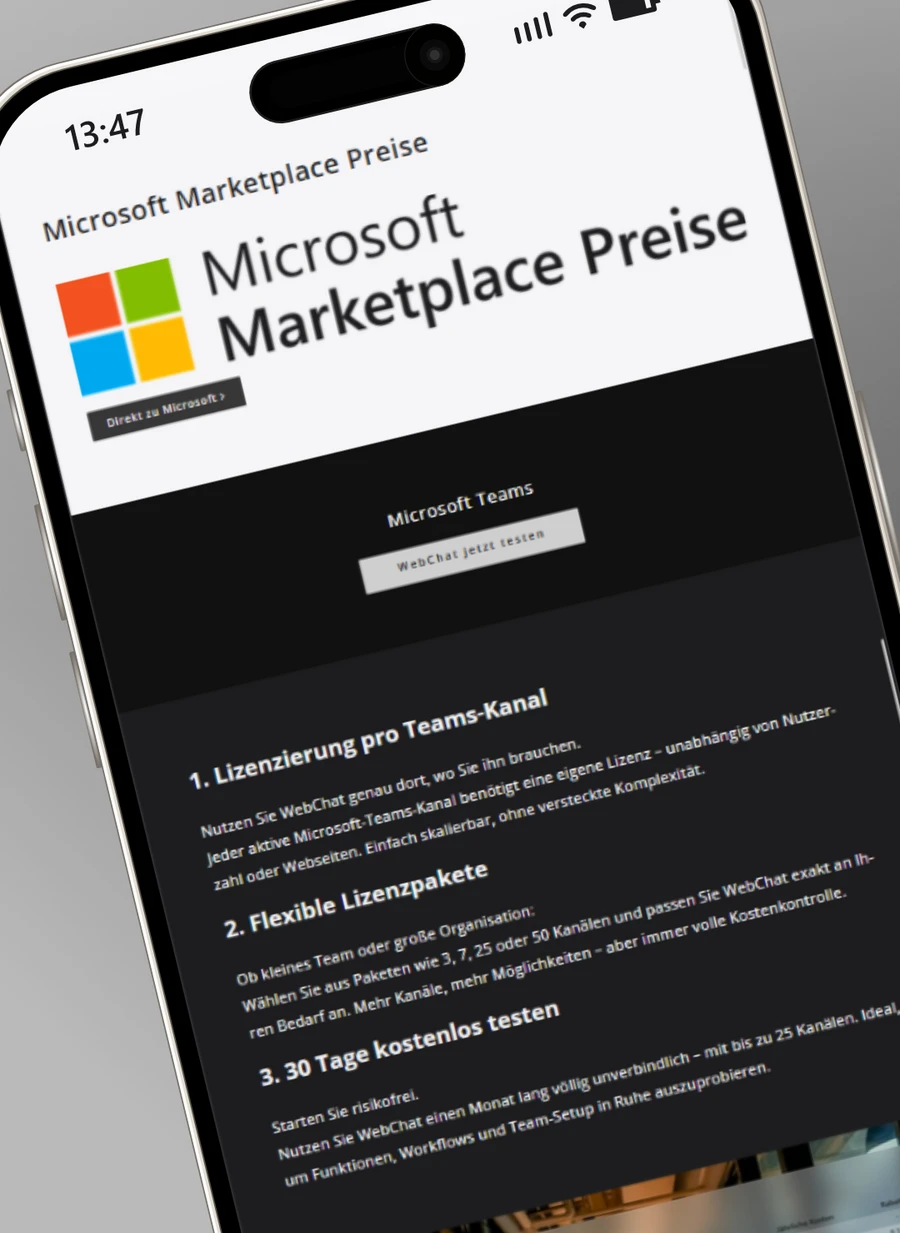 WebChat Preise